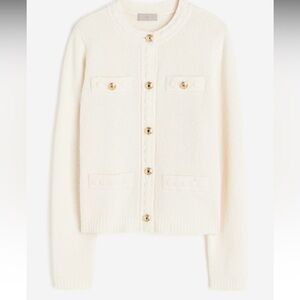 H&M Cream Blazer with Gold Buttons